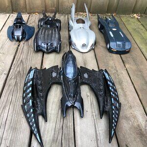 LOT OF 5 Vintage 1990s DC Batman Batmobile Toy Cars